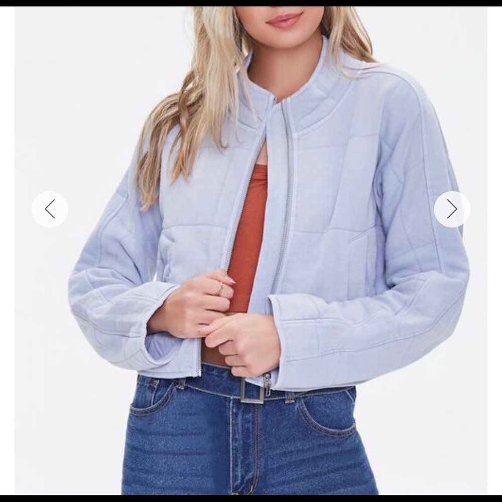Quilted Zip Up cropped jacket! Forever 21